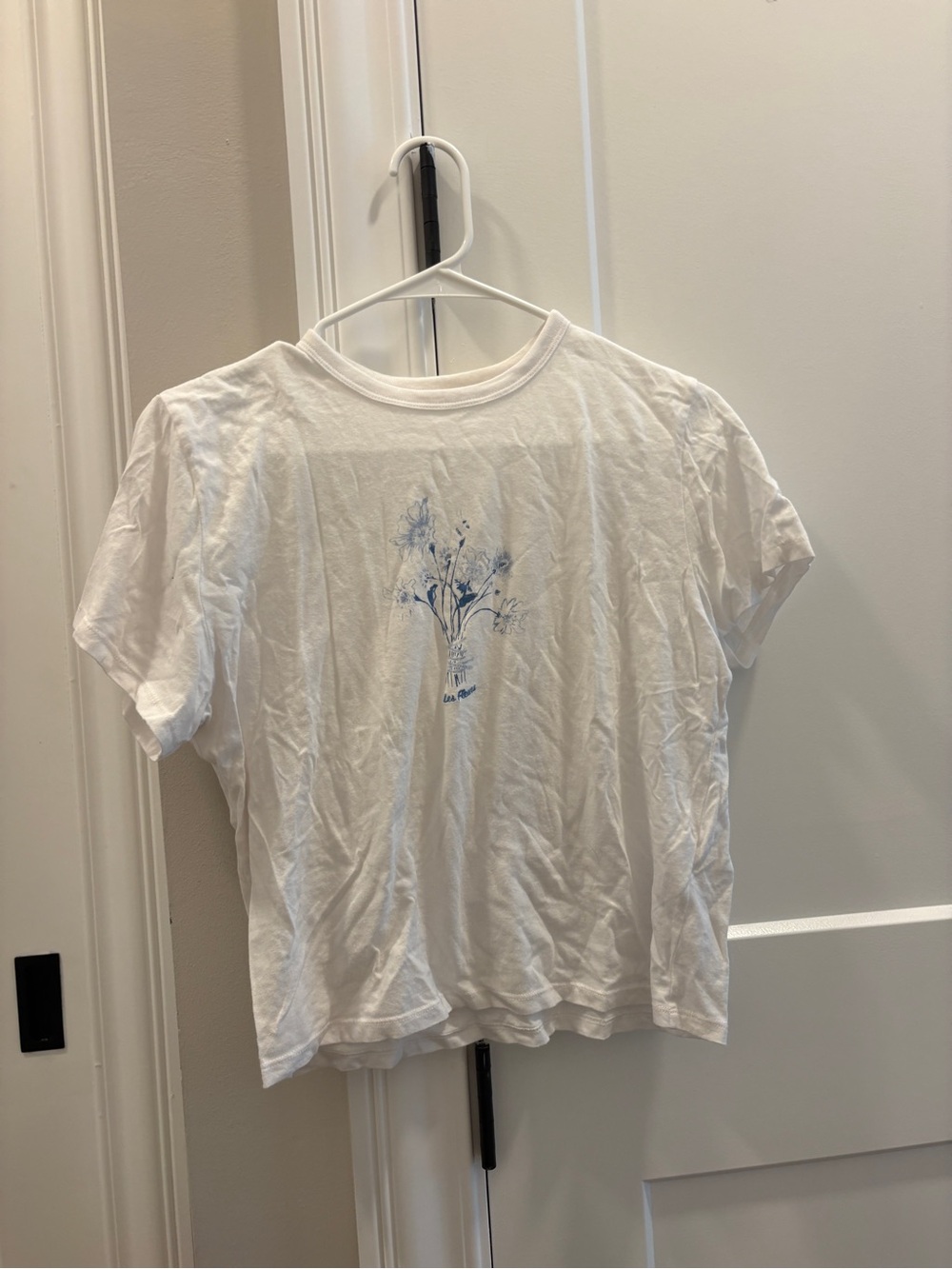 Abercrombie & Fitch White Crewneck Skimming Tee